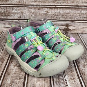 KEEN Youth Kid Girls 5 Outdoor Waterproof Shoes Sandals Green Purple Adjustable